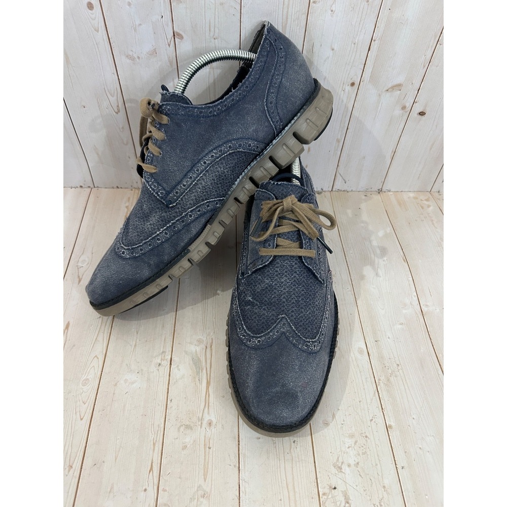 Cole Haan Mens Zerogrand Navy Denim Wingtip Oxford 10.5 M C21389